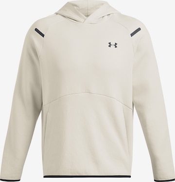 UNDER ARMOUR Sportsweatshirt 'Unstoppable' in Wit: voorkant