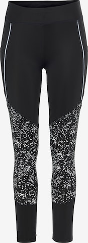 LASCANA ACTIVE Skinny Workout Pants in Black: front