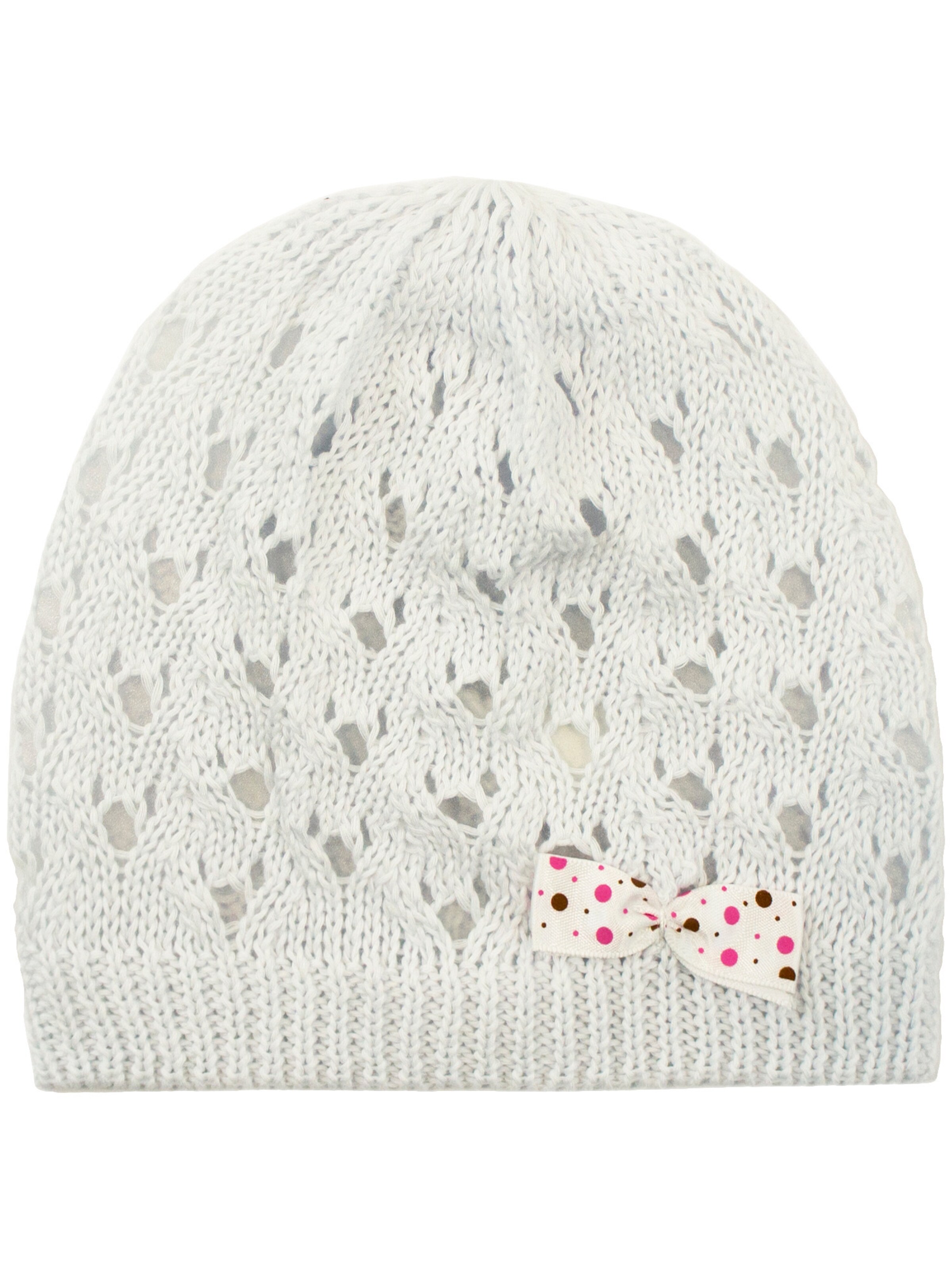 Aliap Beanie 'Schleife' in White: front