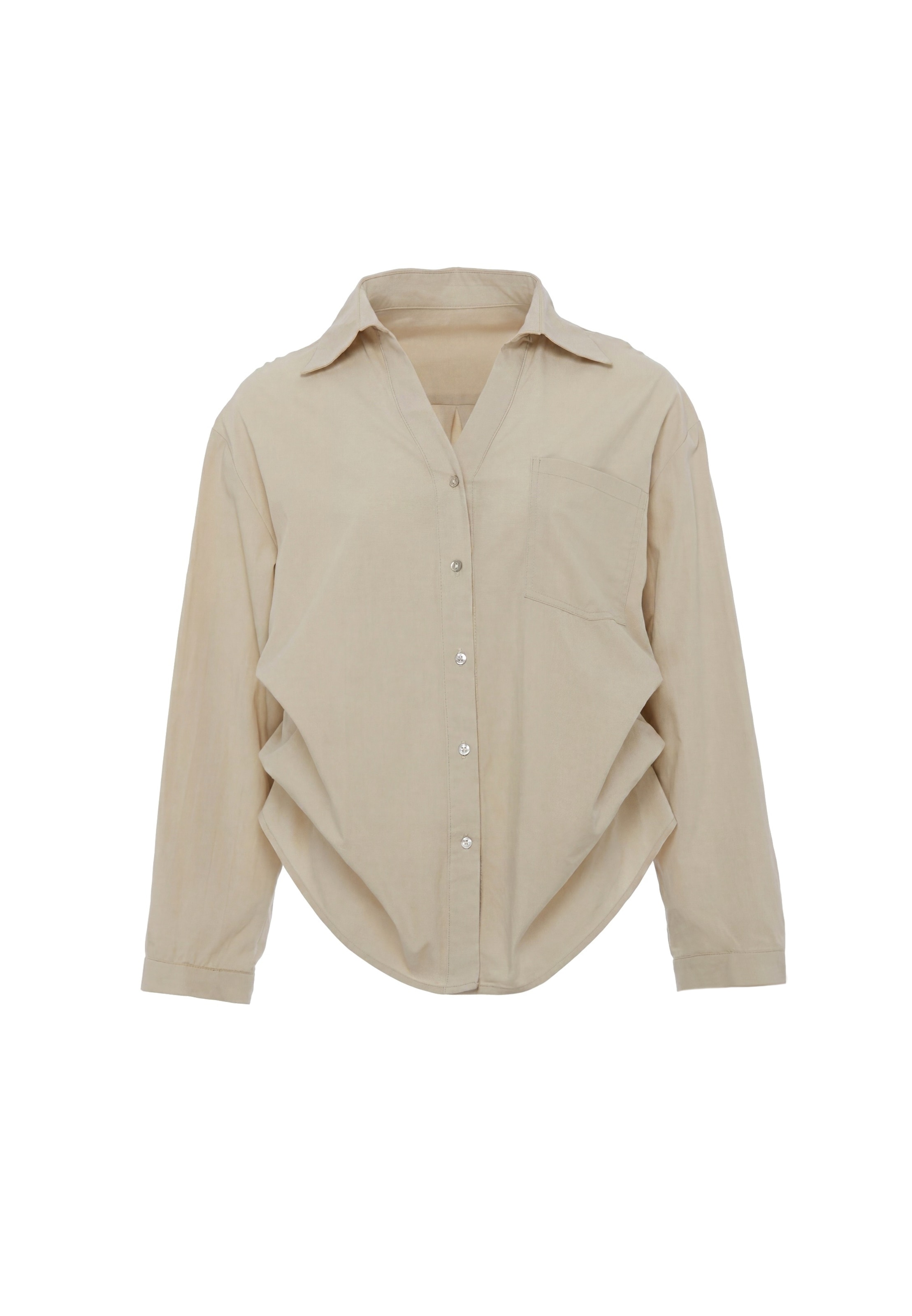 faina Blusa em M em bege, Vista do artigo