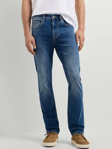 Coupe slim Jean Pepe Jeans en bleu : devant