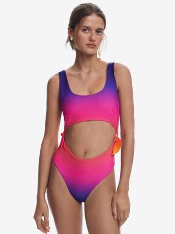 Minimizer Costume intero di Desigual in arancione: frontale