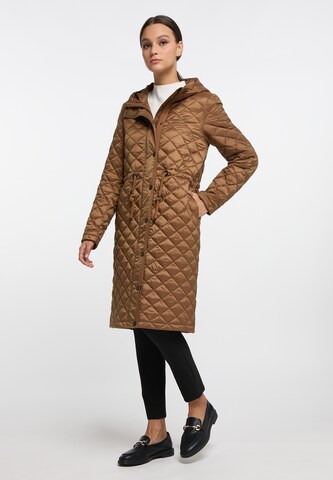 DreiMaster Klassik Between-Seasons Coat in Brown: front