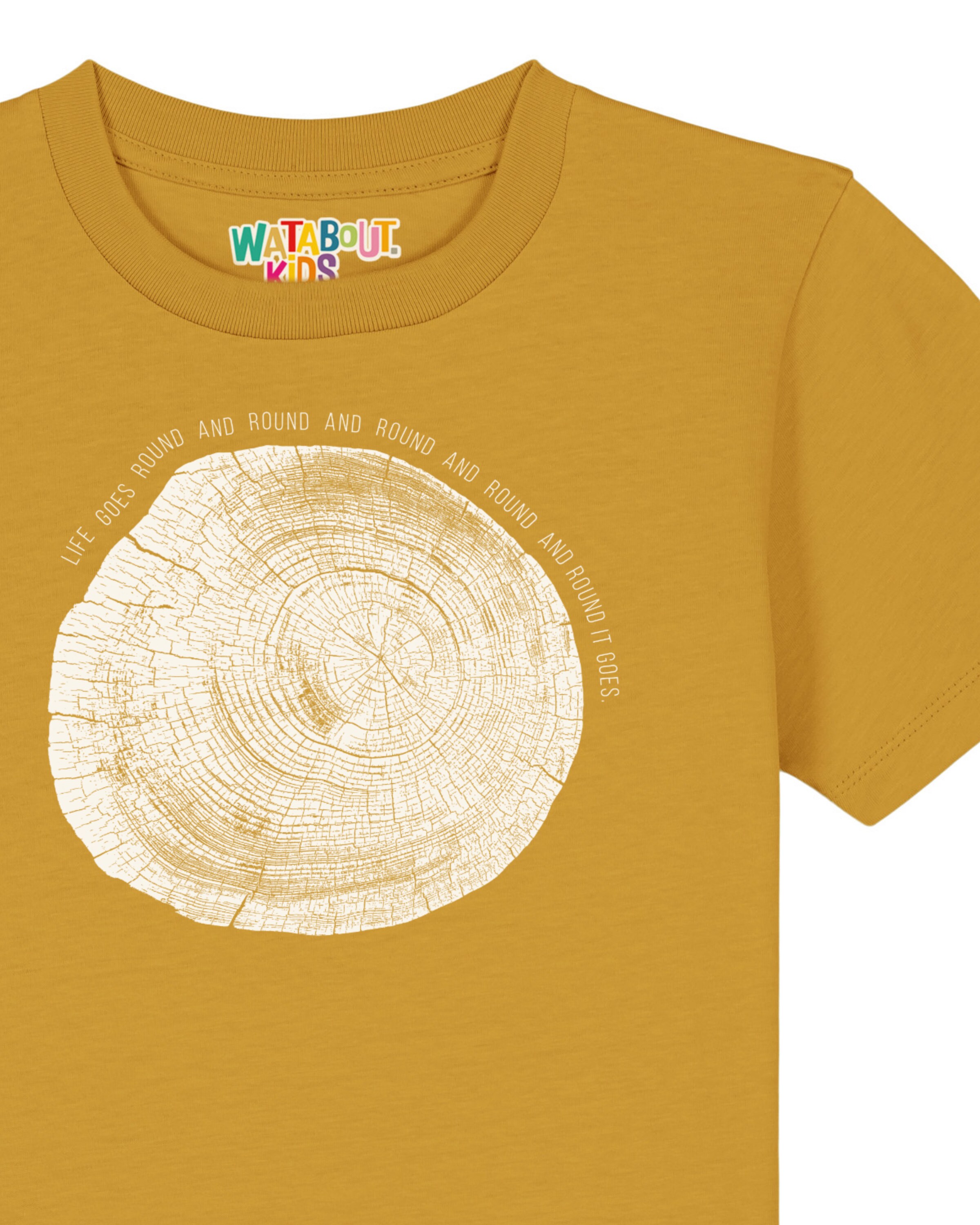T-Shirt 'Baumscheibe' watabout.kids en jaune