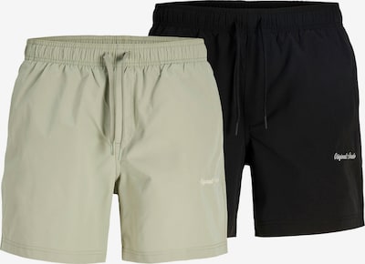 JACK & JONES Kupaće hlače 'JPSTMAUI' u sivkasto zelena / crna, Pregled proizvoda