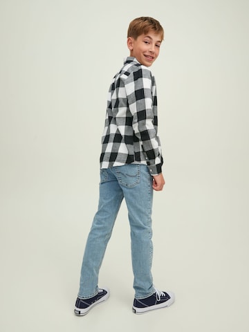 Jack & Jones Junior Средняя посадка Рубашка 'Gingham' в Белый