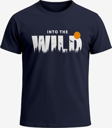 Neverless Shirt 'Into the Wild' in Blue: front