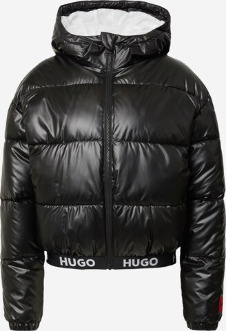 HUGO Χειμερινό μπουφάν 'Faryne' σε μαύρο: μπροστά