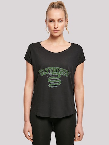 F4NT4STIC Shirt 'Harry Potter Slytherin Sport Wappen' in Black: front