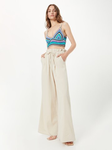 Misspap Wide Leg Hose in Beige