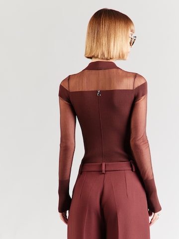 PATRIZIA PEPE - Body camiseta 'MAGLIA' en marrón