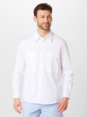Regular fit Camicia di Studio Seidensticker in bianco: frontale