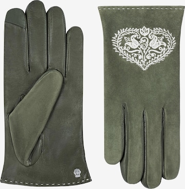 Roeckl Lederhandschuhe 'GITTI TOUCH' in Grün: Vorderseite