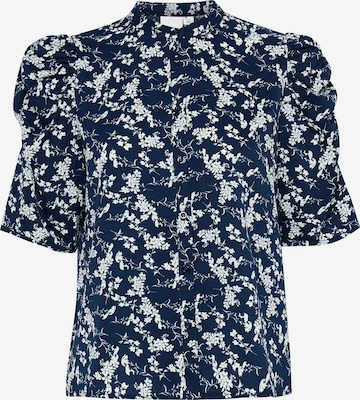 Chemisier 'IHKate' ICHI en bleu : devant