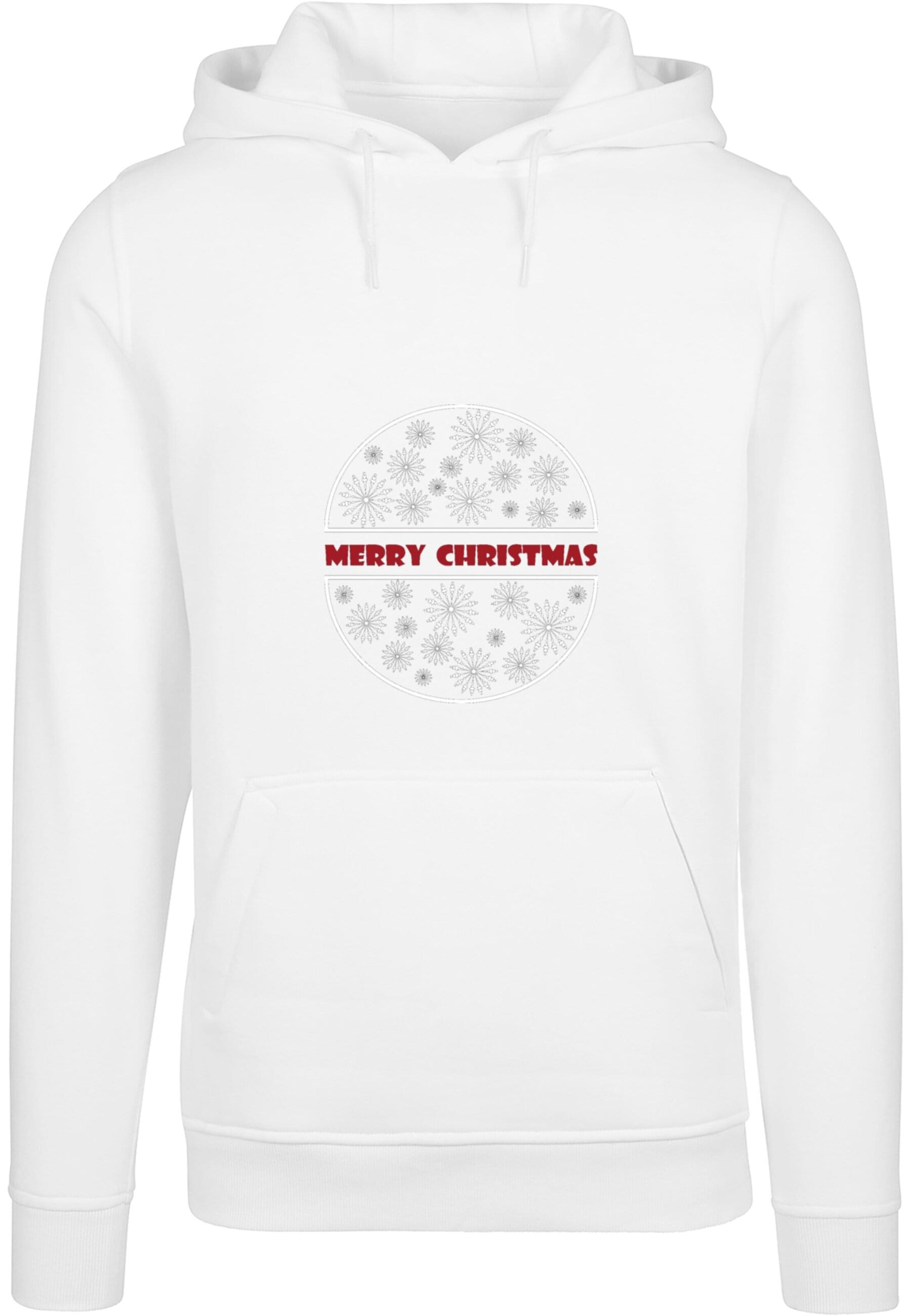 Sweat-shirt 'Merry Christmas' Merchcode en blanc : devant