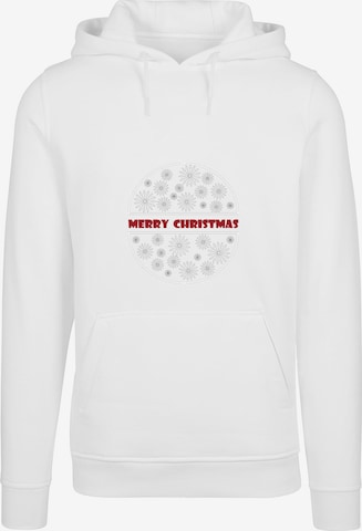 Merchcode Sweatshirt 'Merry Christmas' in Weiß: predná strana