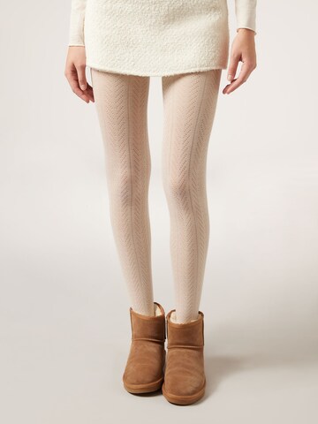 CALZEDONIA Strumpfhose 'CHEVRON' in Weiß: Vorderseite