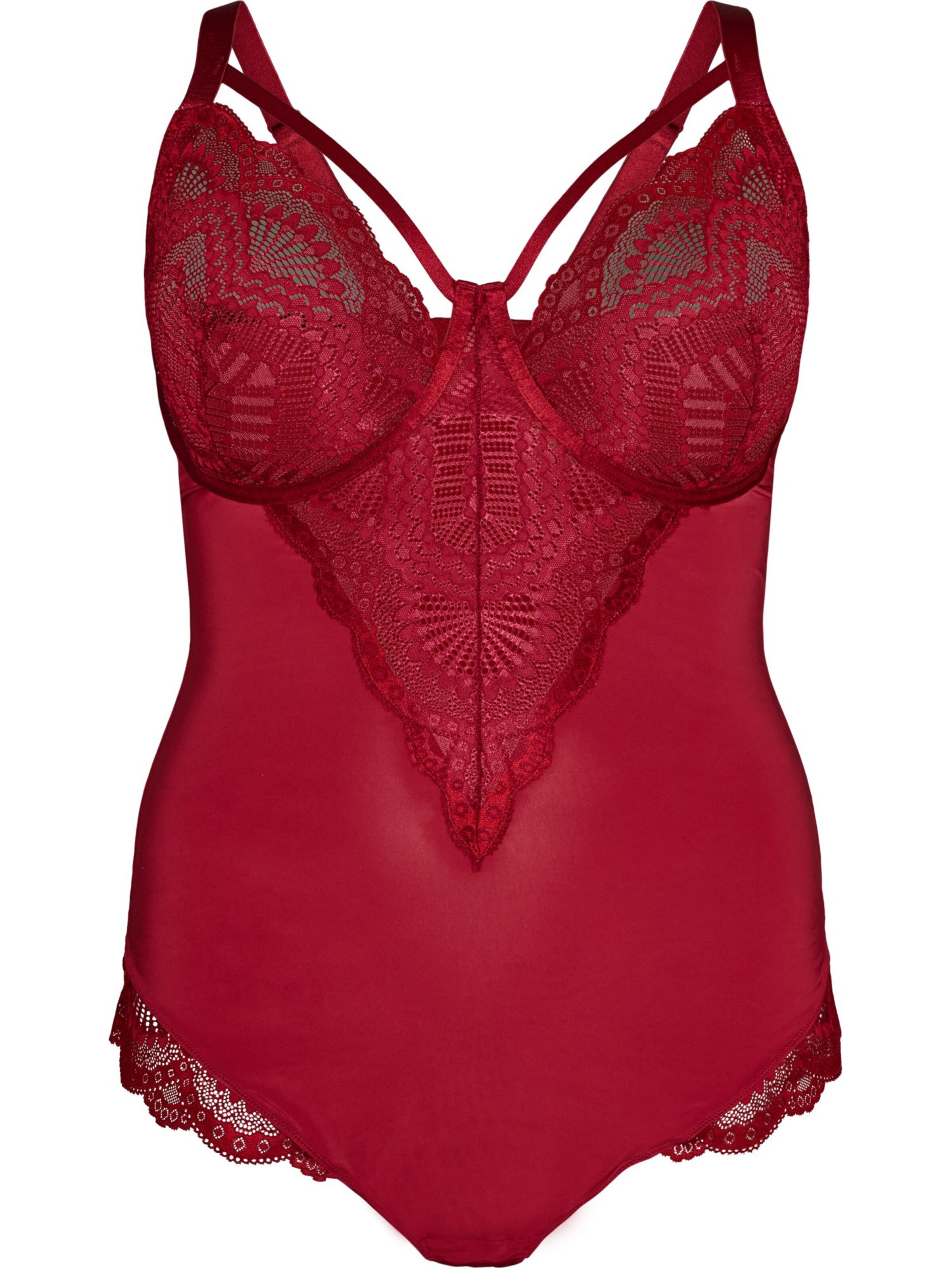 Devoted by Zizzi Bodysuit 'CAELLA' in XXL in Red, Item view