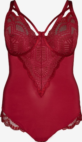 Body 'CAELLA' di Devoted by Zizzi in rosso: frontale