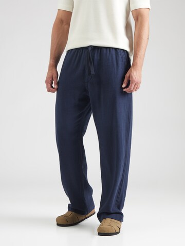 Abercrombie & Fitch Baggy Trousers in Blue: front