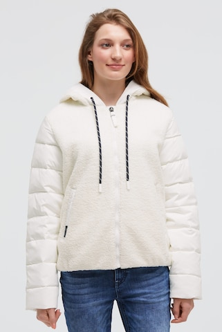 Soccx Fleece Jacket in White: front