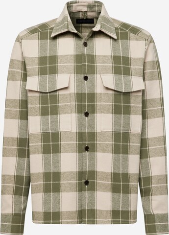 DRYKORN Comfort fit Button Up Shirt 'GUNRAY' in Green: front