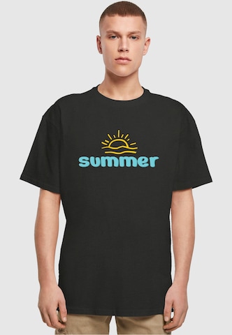 T-Shirt 'Summer - Sun' Merchcode en noir : devant