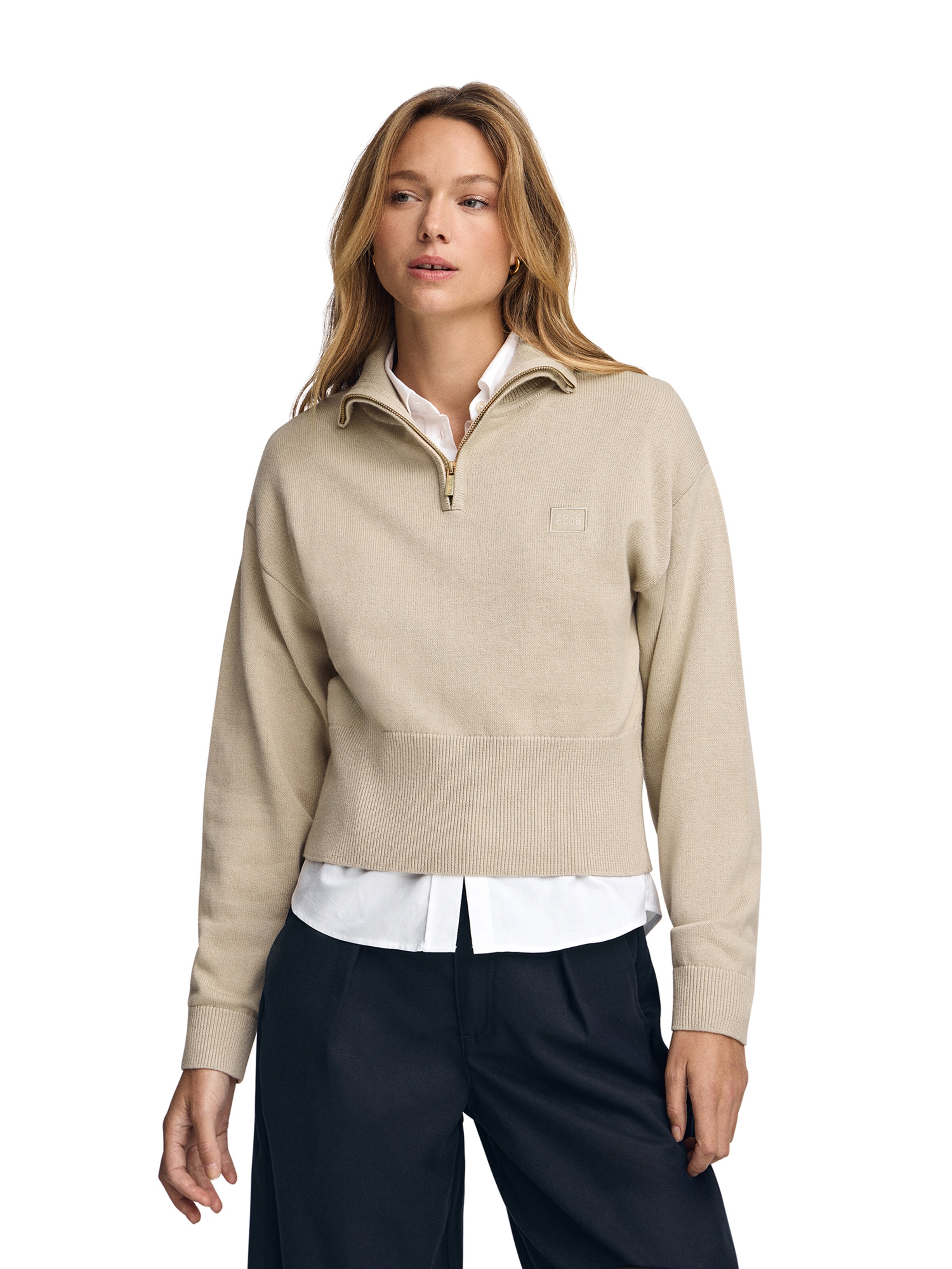 Polo Club Pullover in Beige: Vorderseite