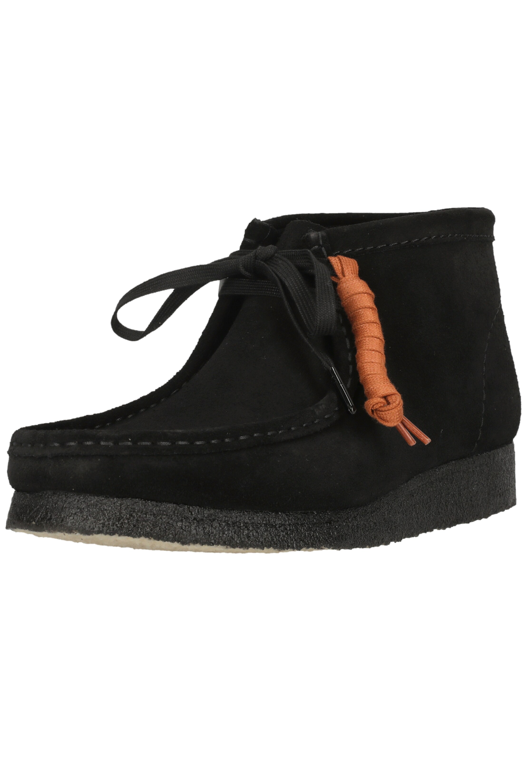 CLARKS Schnürschuhe 'Wallabee Boot' in Schwarz: Vorderseite