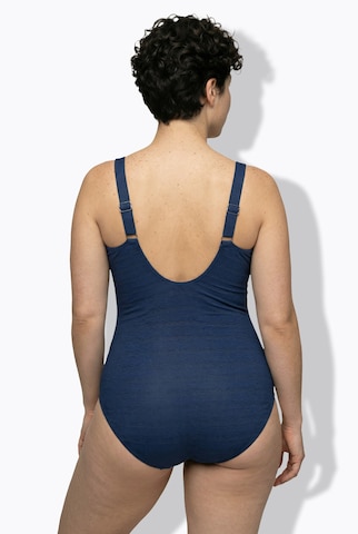 Ulla Popken Bustier Badeanzug in Mischfarben