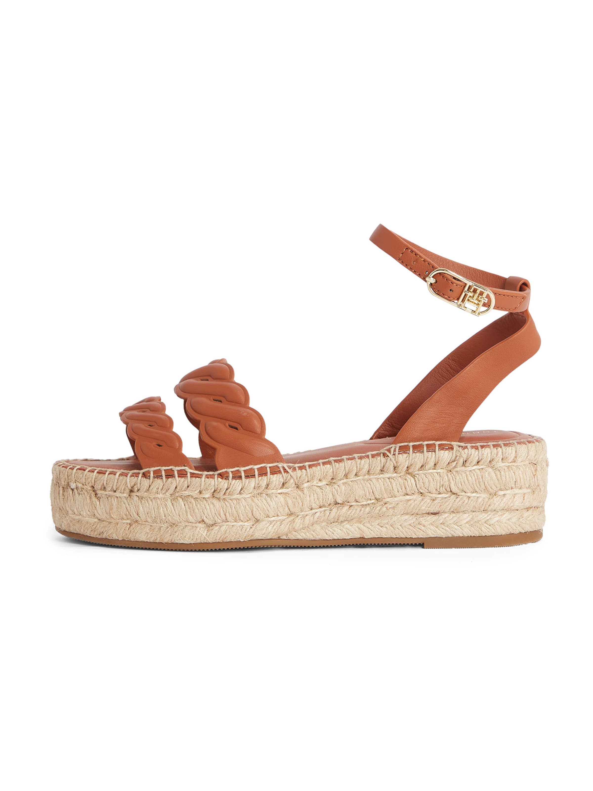 Sandalo con cinturino di TOMMY HILFIGER in marrone: frontale