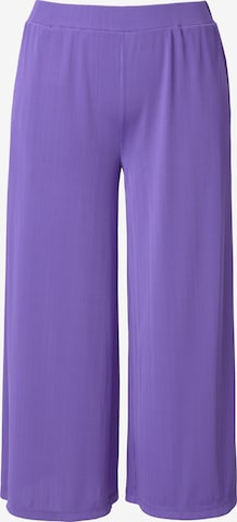Ulla Popken Wide Leg Hose in Lila: Vorderseite