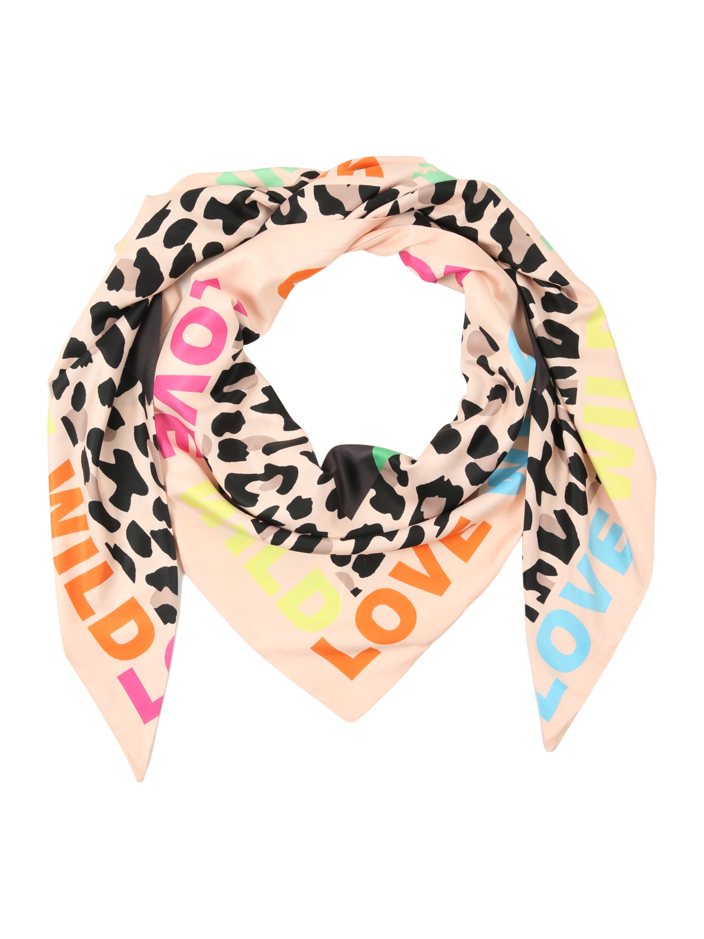 Foulard 'Wild Love' Zwillingsherz en marron : devant