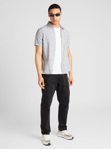 QS Slim fit Overhemd in Grijs