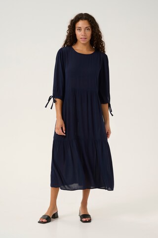 Cream Dress 'Aya' in Blue: front
