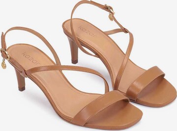 Kazar - Sandalias con hebilla en beige