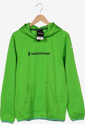PEAK PERFORMANCE Sweatshirt & Zip-Up Hoodie in L in Green: front