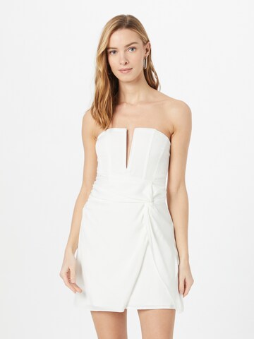 Robe de cocktail Misspap en blanc : devant