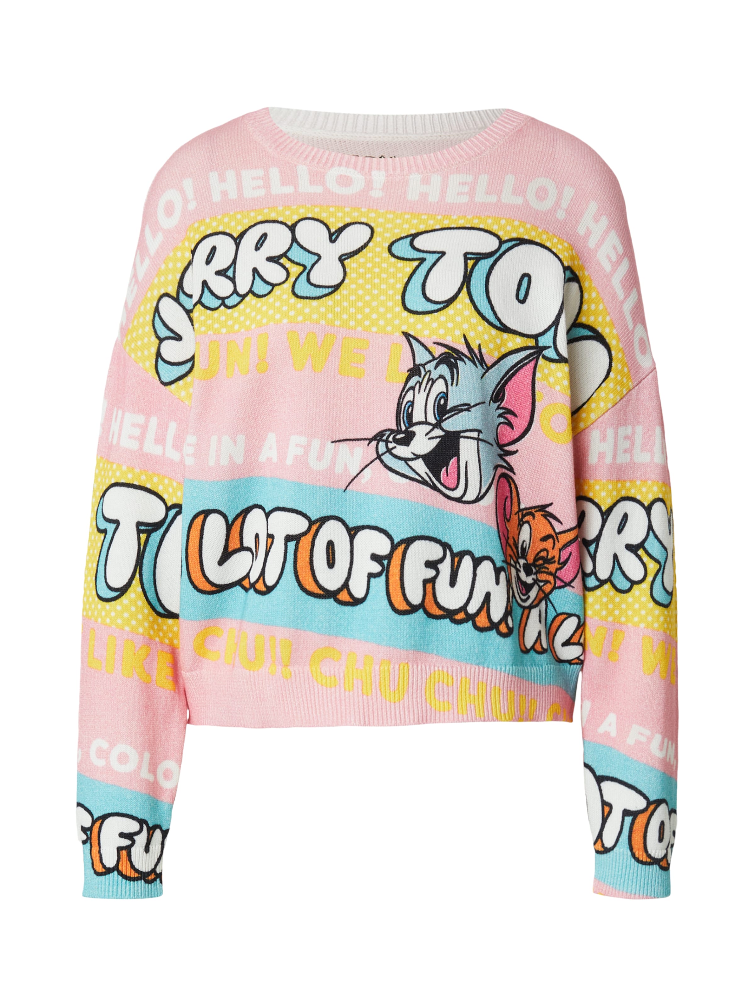 PRINCESS GOES HOLLYWOOD Pullover 'Tom& Jerry' in Pink: Vorderseite