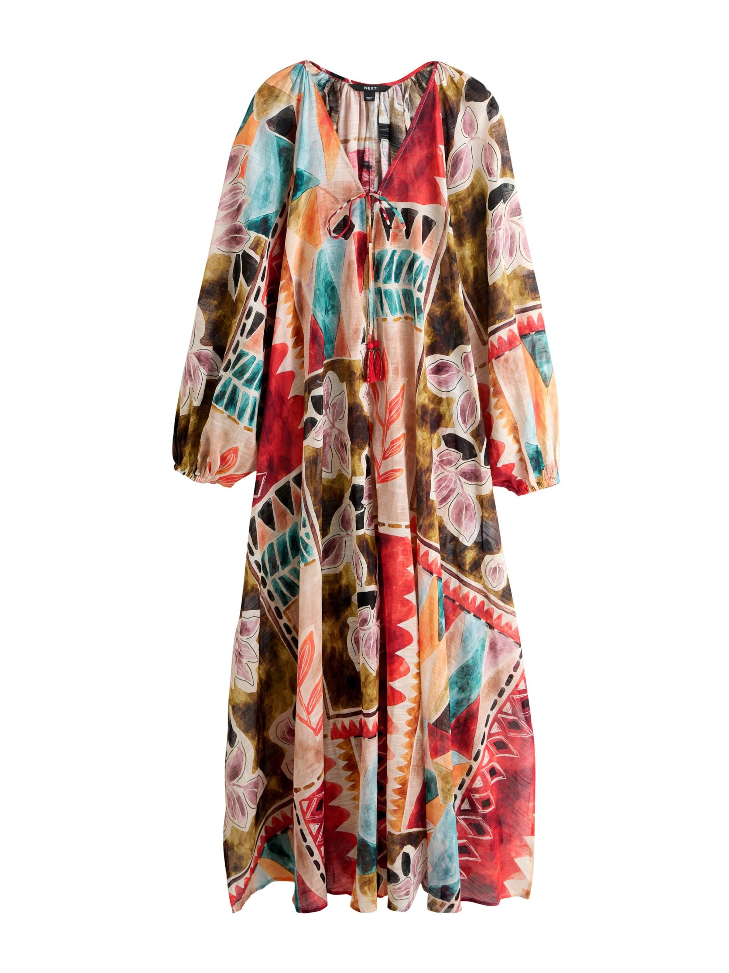 Next Summer Dress in Blue / Olive / Orange / Red, Item view