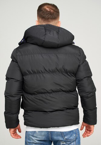 behype Winter Jacket 'BHCOLOS' in Blue