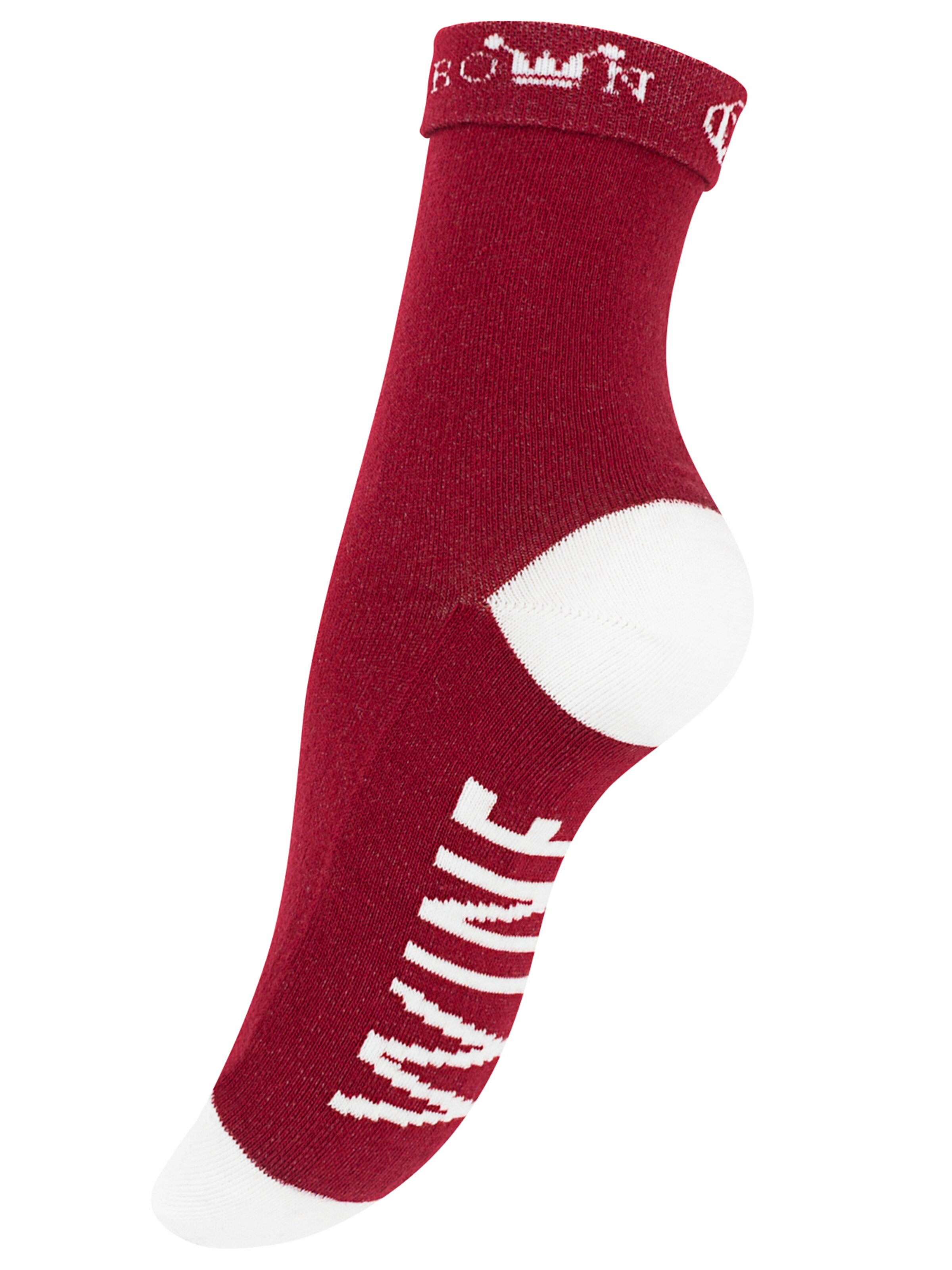 Calzino di Clark Crown in rosso: frontale