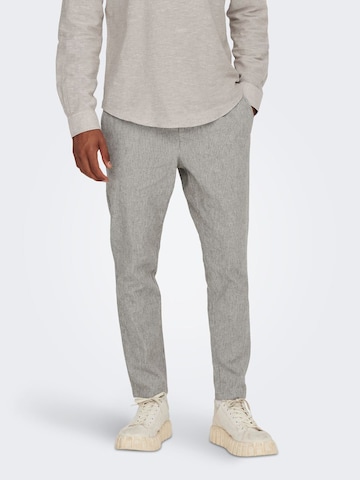 Regular Pantalon 'Linus' Only & Sons en gris : devant