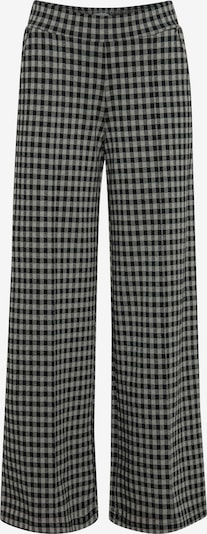 ICHI Bukser med fals 'Kate' i grå / sort, Produktvisning