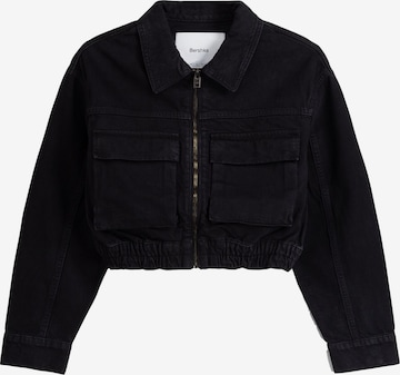 Veste mi-saison Bershka en noir : devant