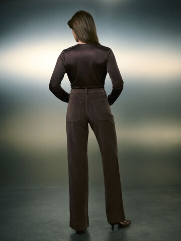 Wide Leg Pantalon Next en marron