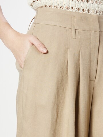Wide leg Pantaloni con pieghe 'Lotus' di Birgitte Herskind in beige