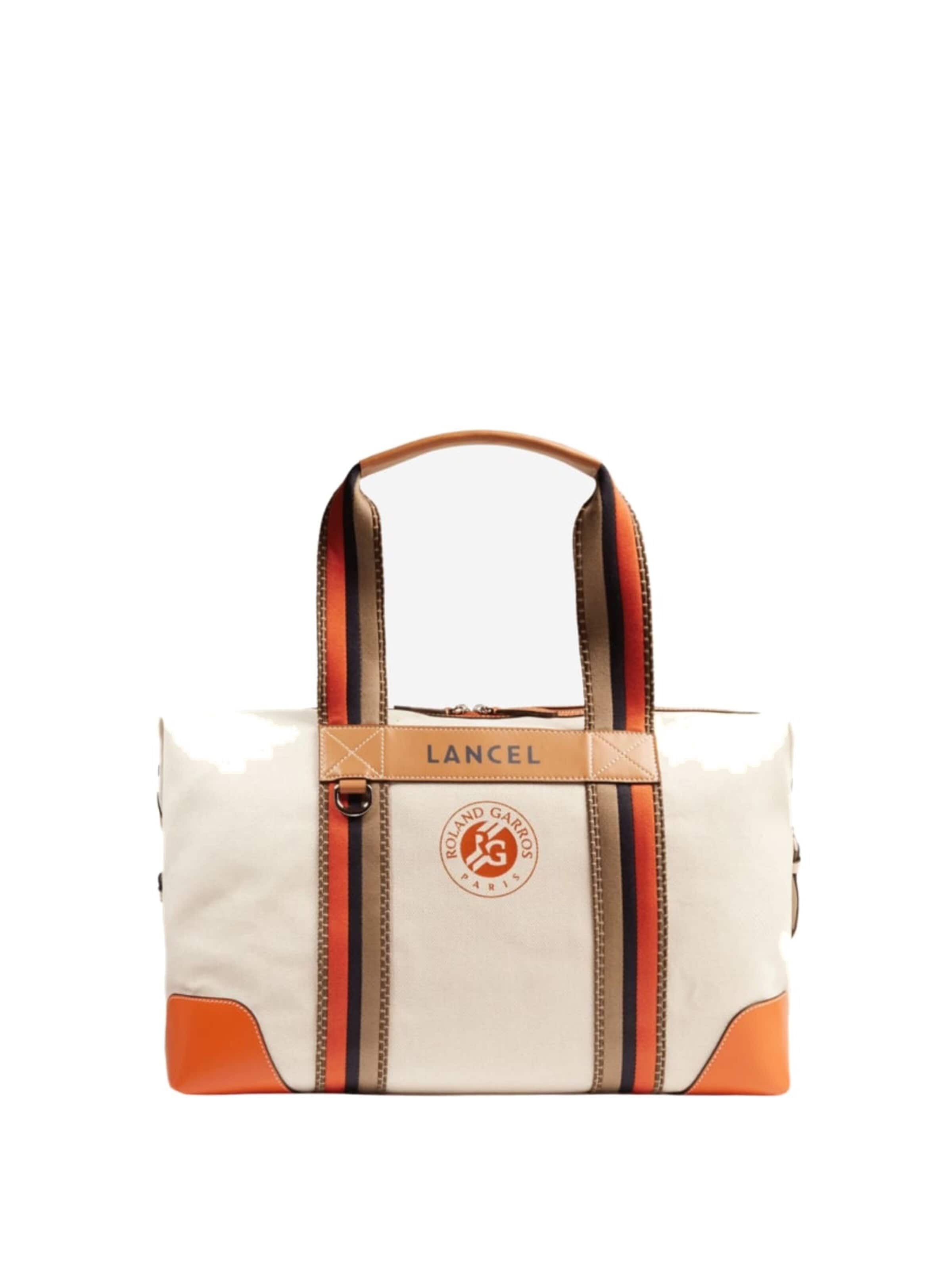 LancelRučna torbica 'Lancel Sac voyage Roland Garros Nat/Terre Battue Femme' - crna boja: prednji dio