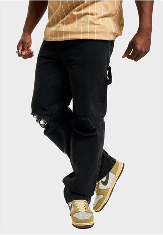 Karl Kani - Loosefit Vaquero en negro: frente