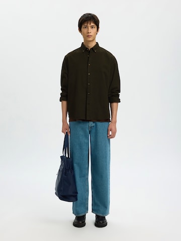 SELECTED Regular fit Skjorta 'SLHNOAH' i grön